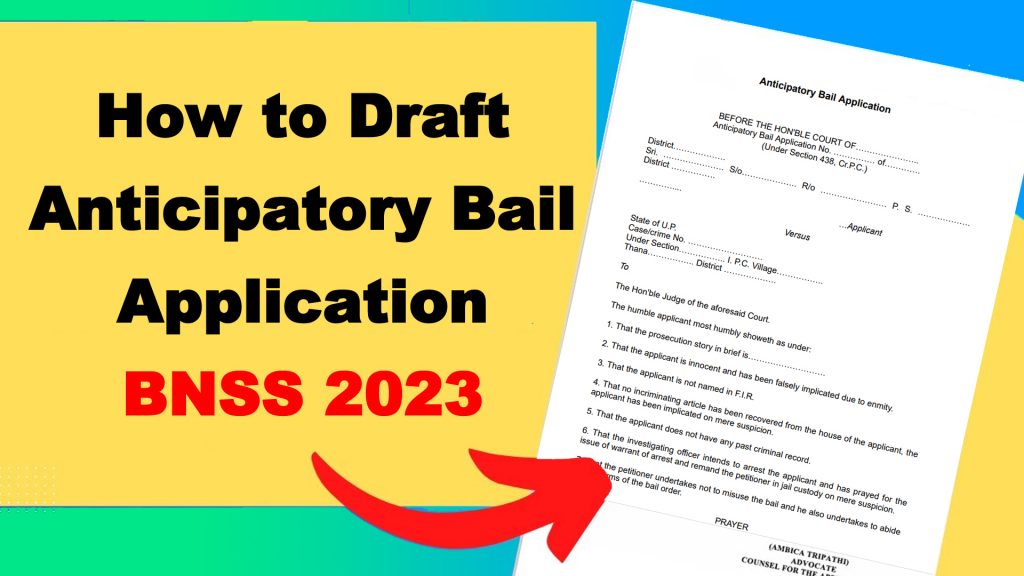 Anticipatory Bail Application Under Section 482 of BNSS