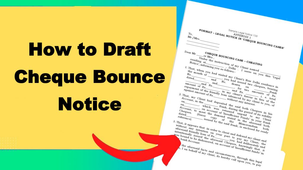 How to Draft a Cheque Bounce Notice