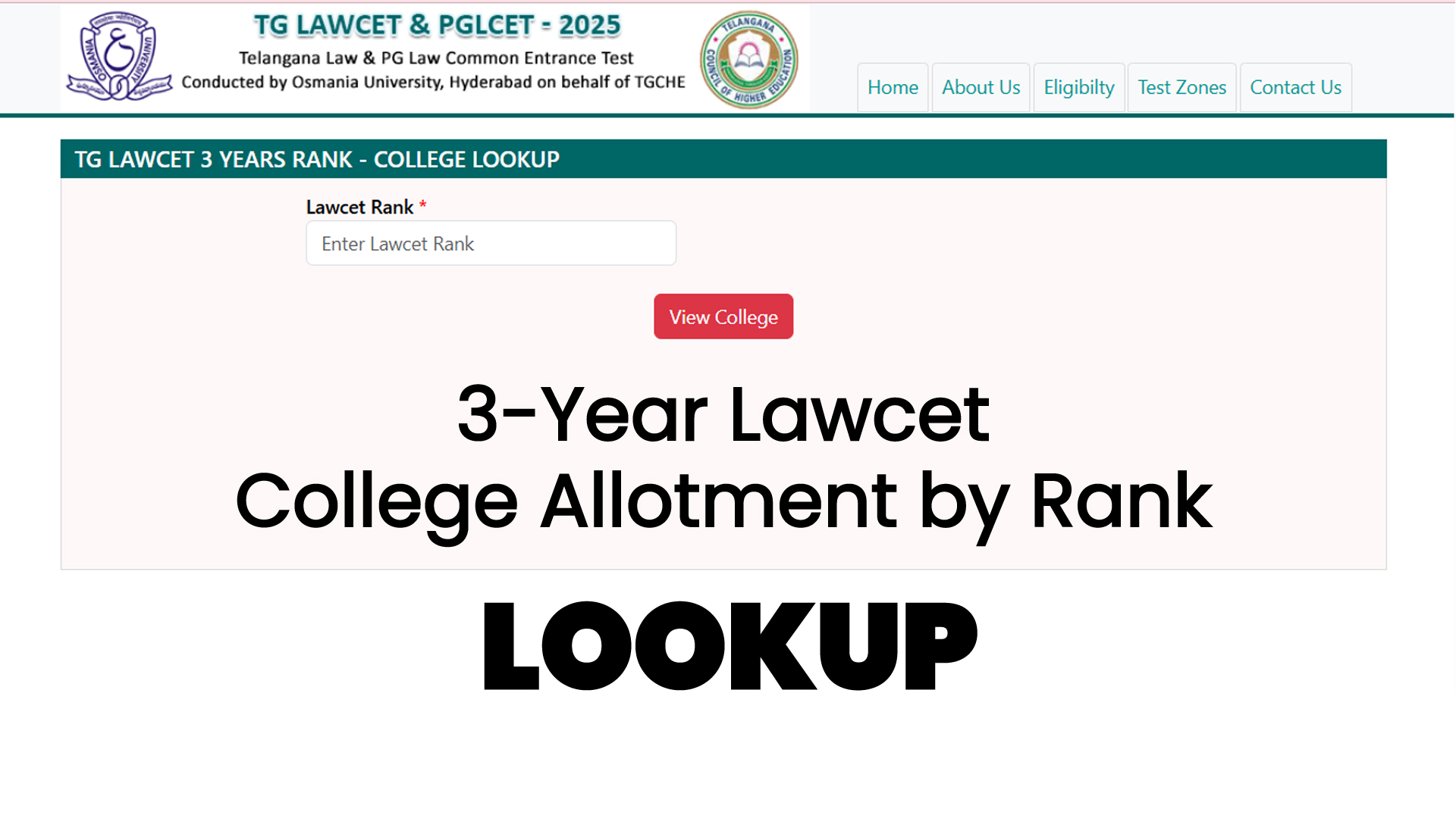 lawcet college lookup